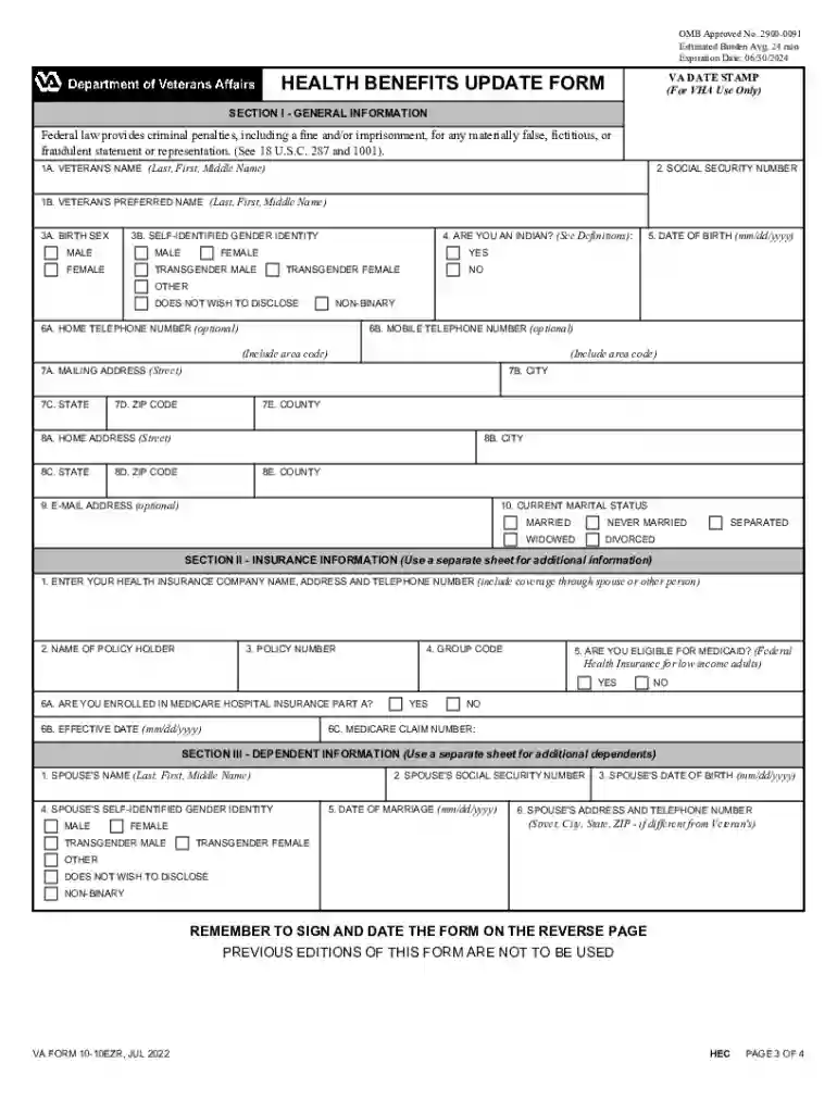va form 10 10ezr online Preview on Page 1