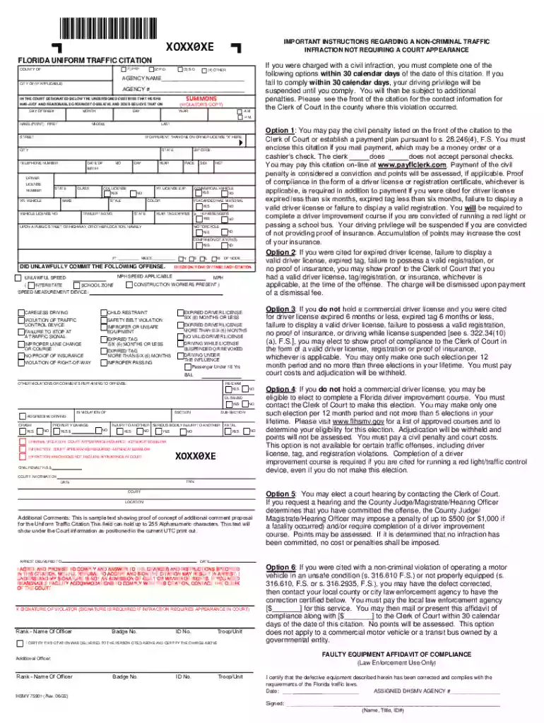 fl hsmv 75901 form Preview on Page 1
