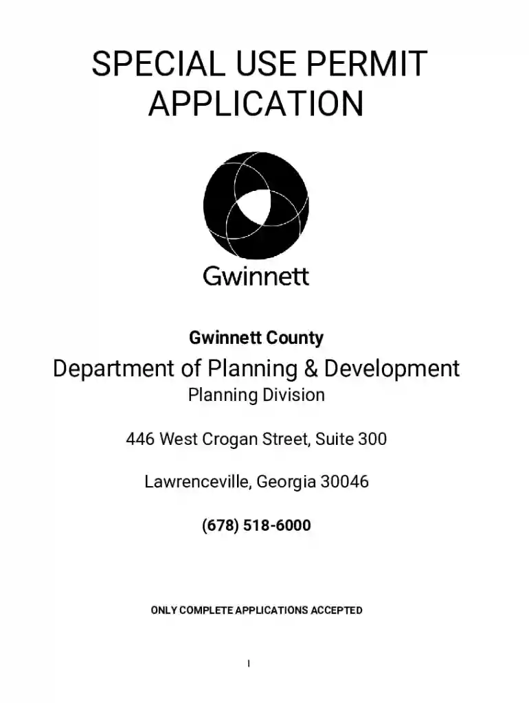 Special Permit - Department of Planning and Development - County of Preview on Page 1