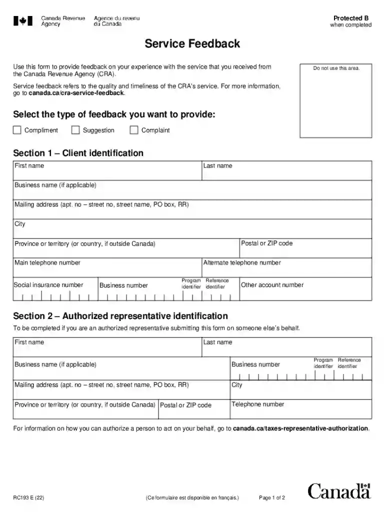 cra form rc193 Preview on Page 1