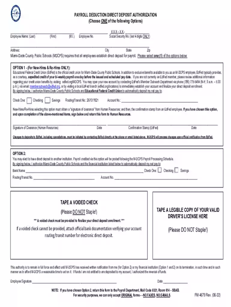 miami dade county direct deposit Preview on Page 1