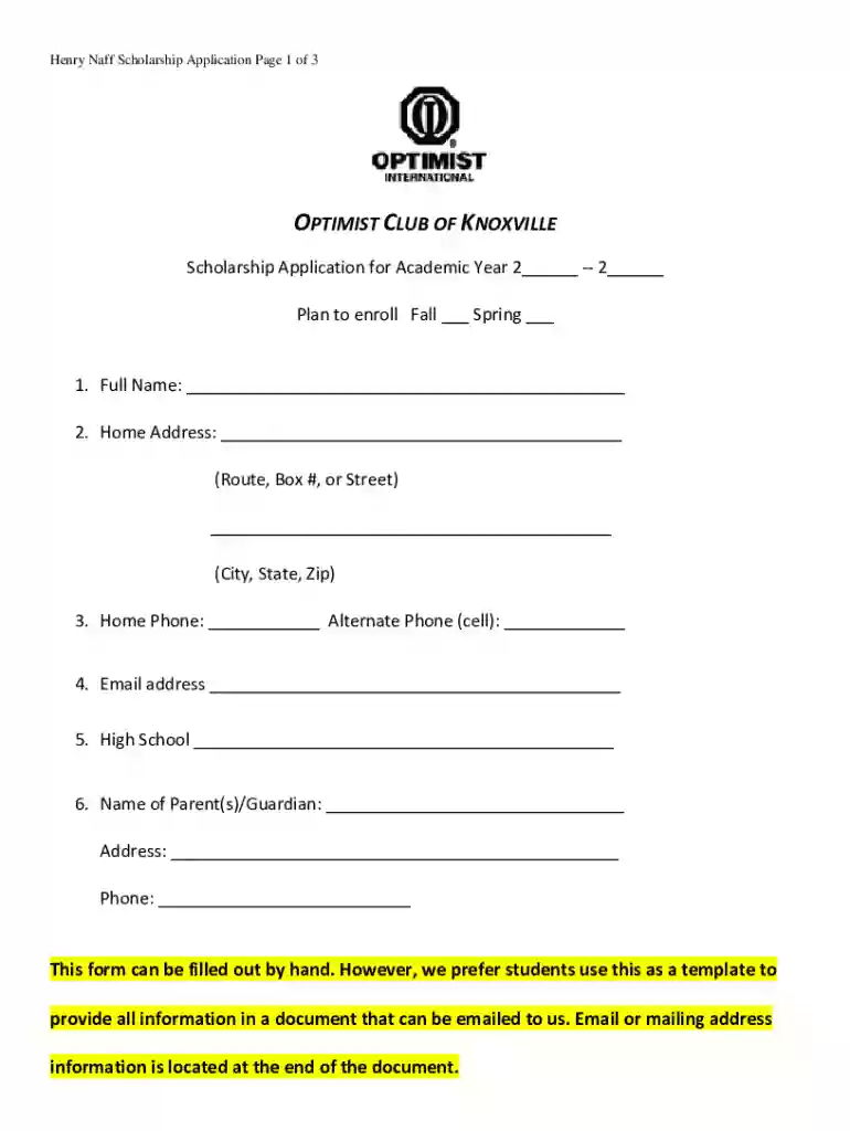Lindsey Nicole Henry (LNH) Scholarship Program forLindsey Nicole Henry (LNH) Scholarship Program for Preview on Page 1
