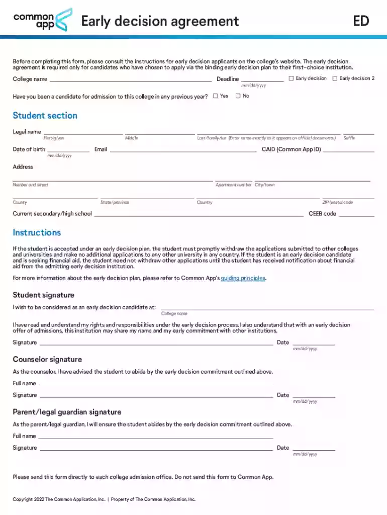Early decision agreement ED - Whitman College Preview on Page 1