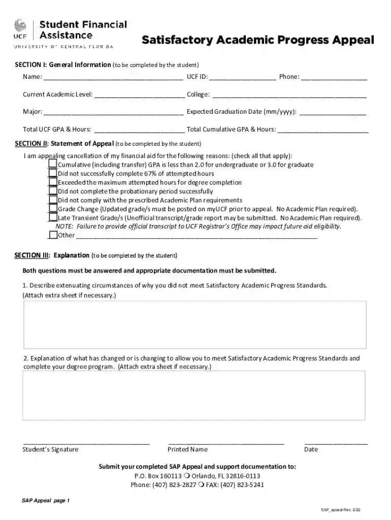 ucf sap appeal Preview on Page 1
