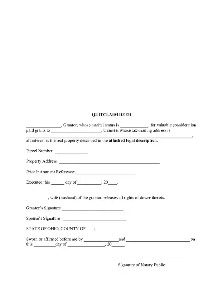 oh quitclaim deed legal Preview on Page 1