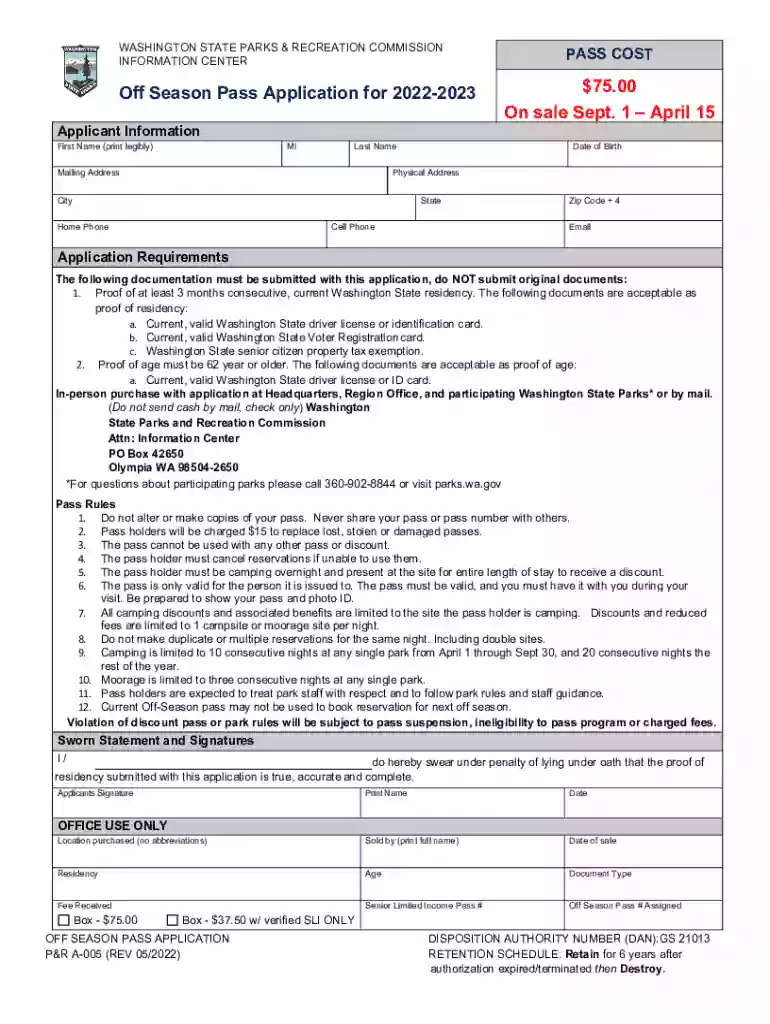 wa state parks off season senior pass Preview on Page 1