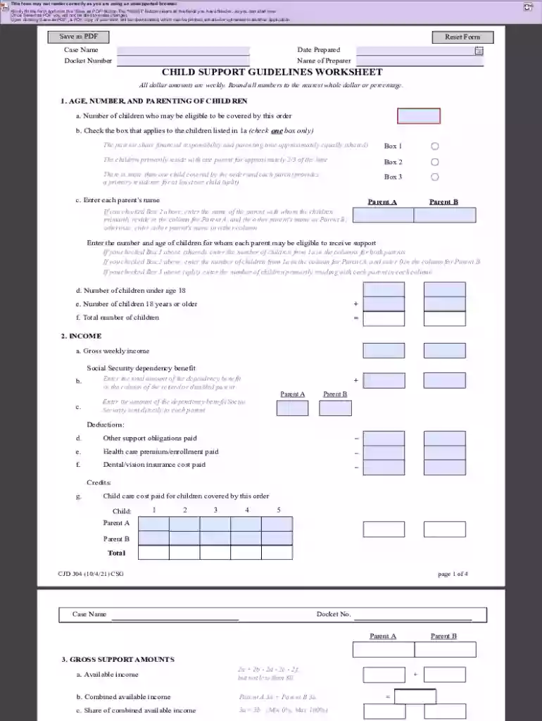 child support calculator mass Preview on Page 1