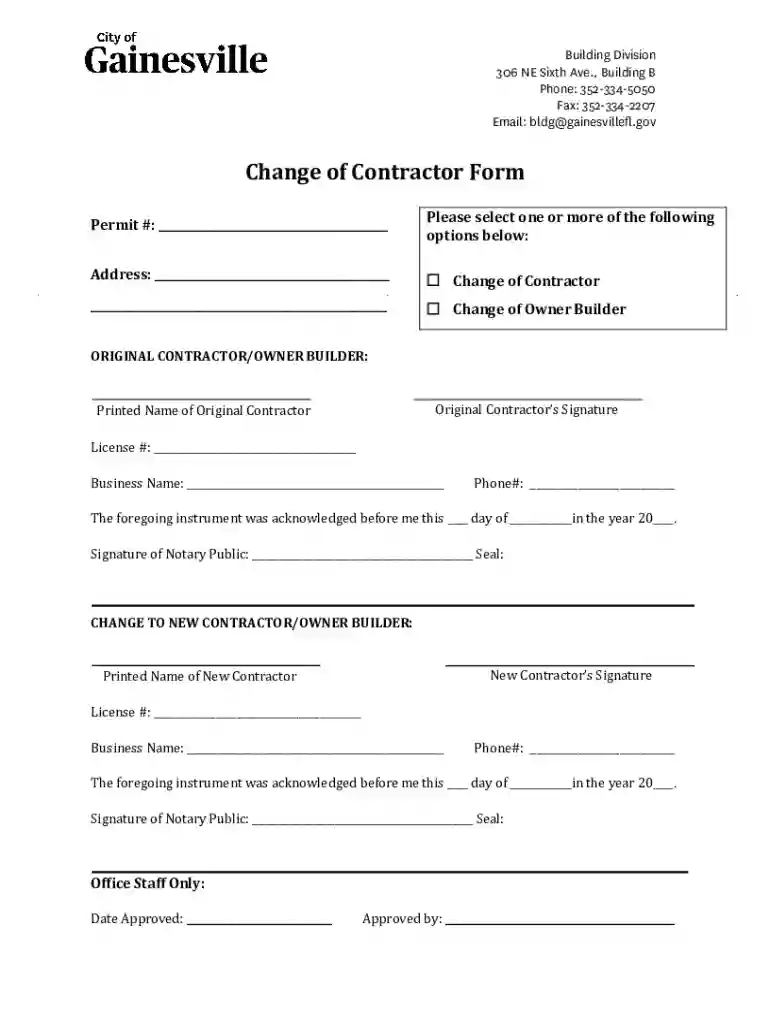 MAIL-IN FAX PERMIT APPLICATION - cityofgainesville Preview on Page 1