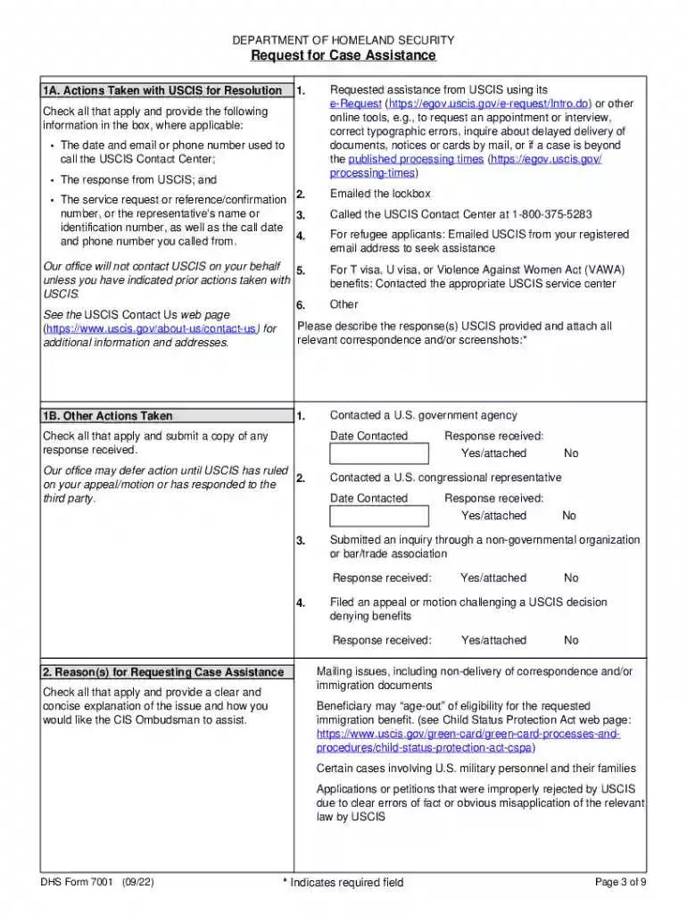 dhs form 7001 Preview on Page 1