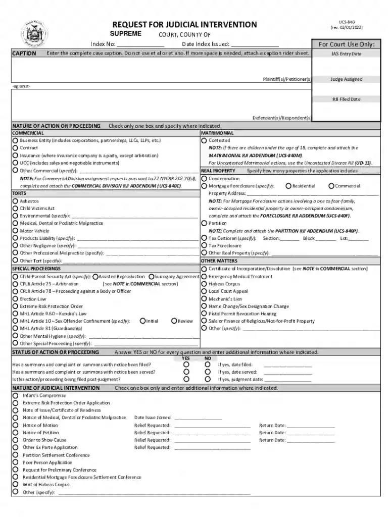 nys rji form Preview on Page 1