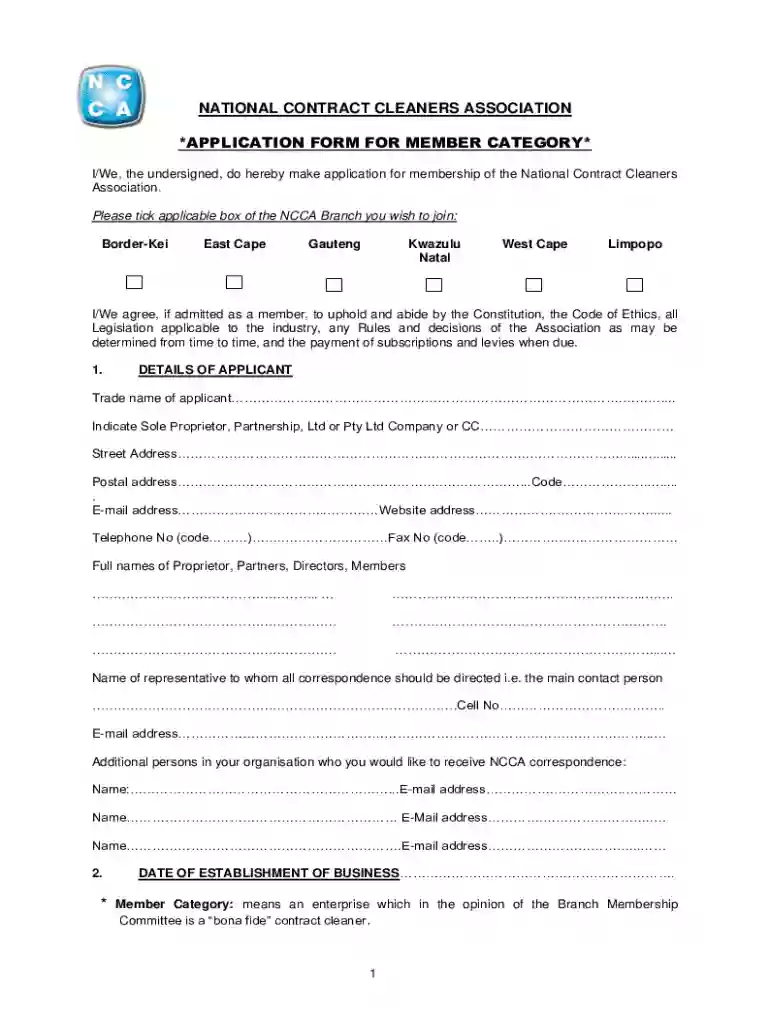 ncca application form pdf Preview on Page 1