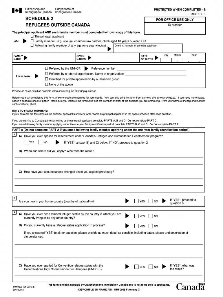 schedule 2 refugees outside canada Preview on Page 1