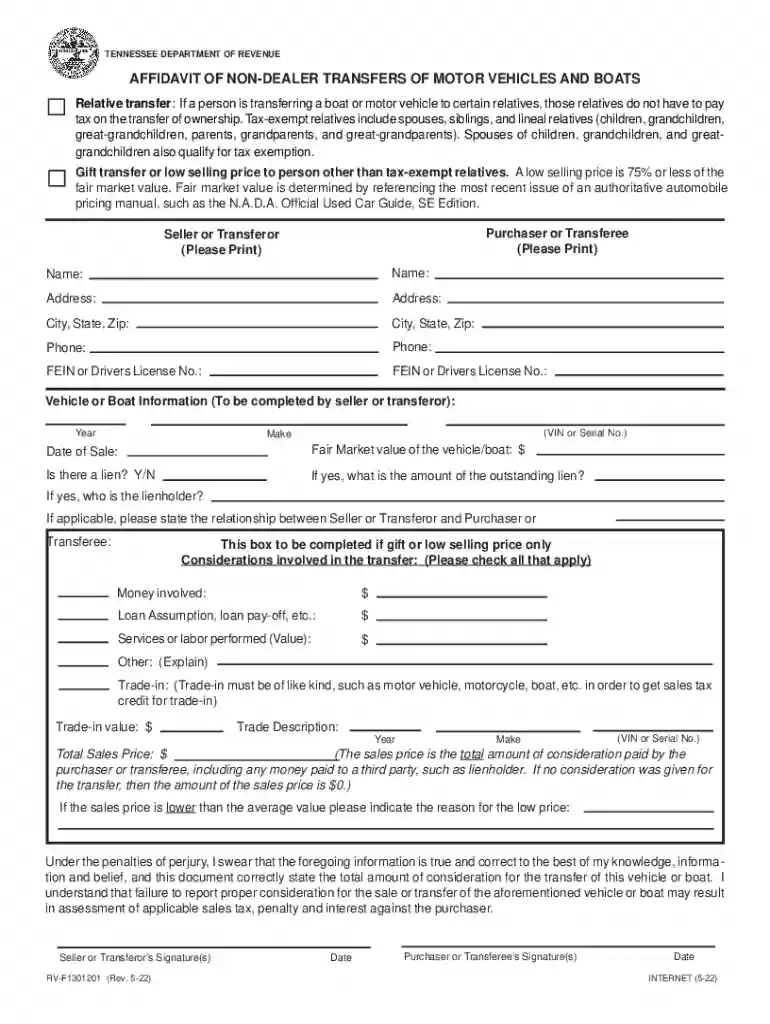 tennessee affidavit form Preview on Page 1