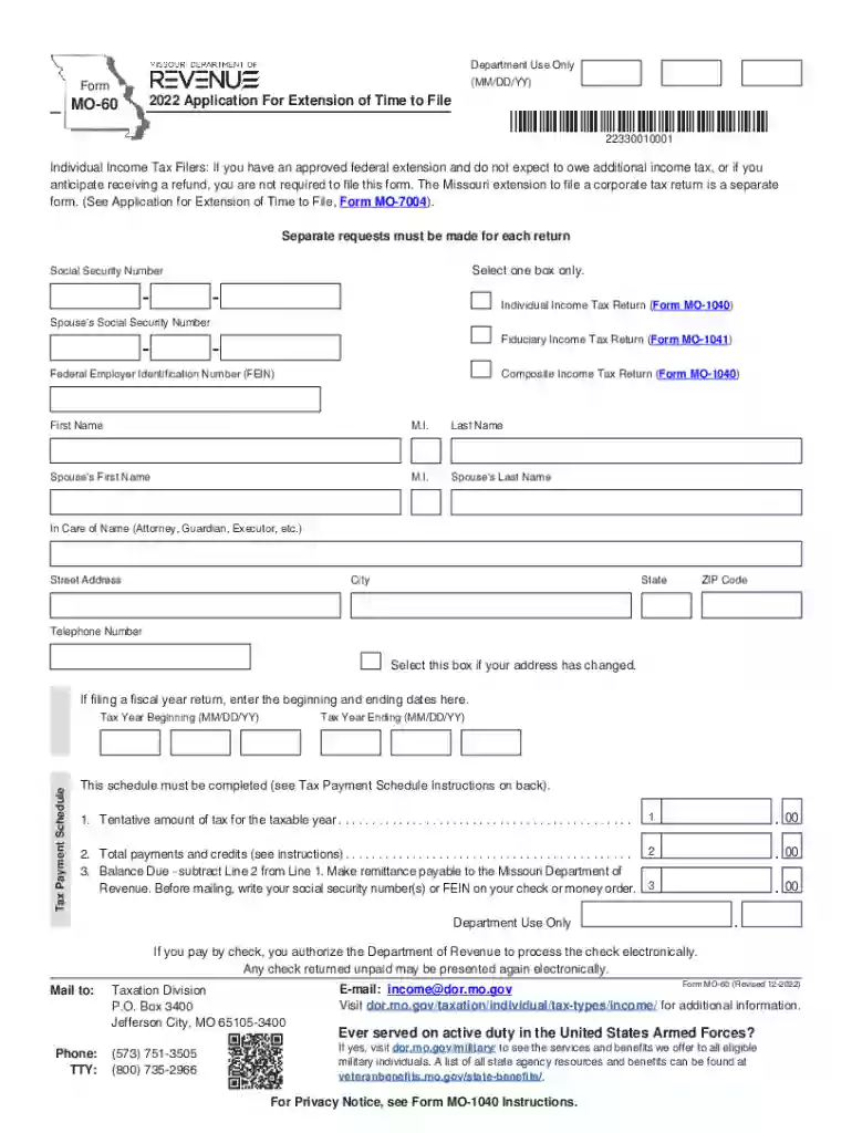 22330010001 - Missouri Department of Revenue - MO.gov Preview on Page 1