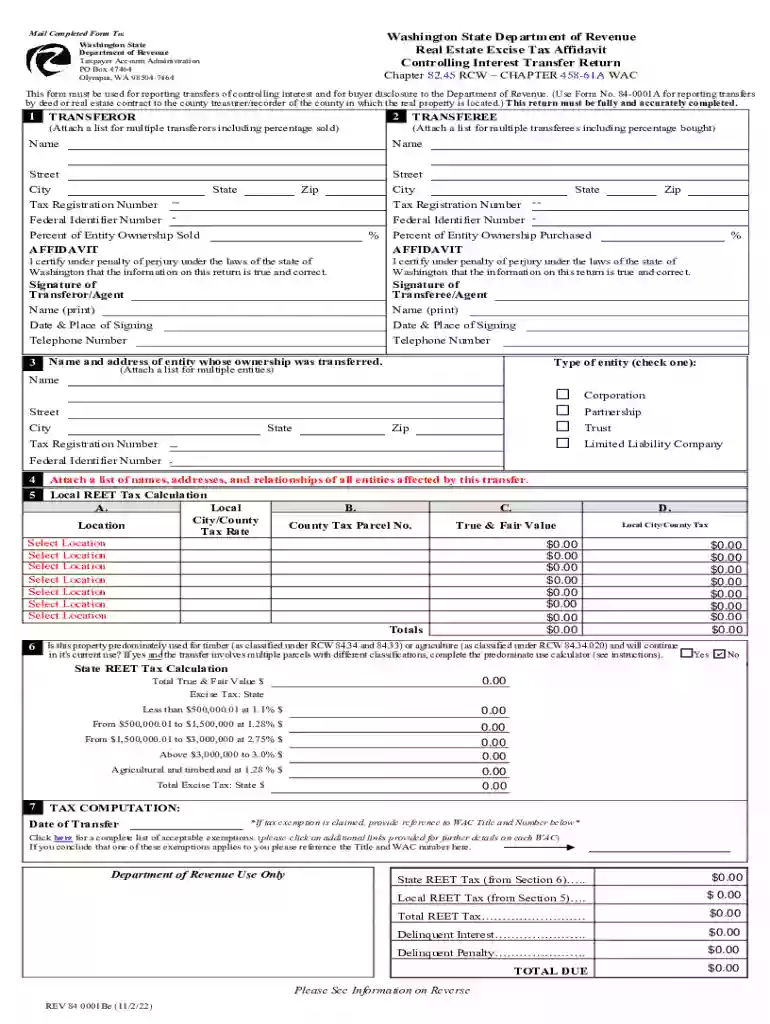 washington excise tax affidavit Preview on Page 1