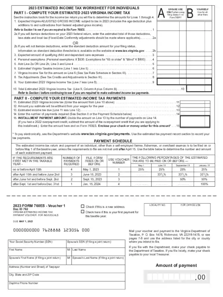 virginia 760 tax form 2023 Preview on Page 1