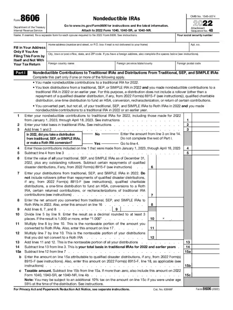2022 form 8606 Preview on Page 1
