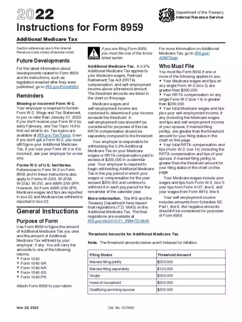 form 8959 Preview on Page 1