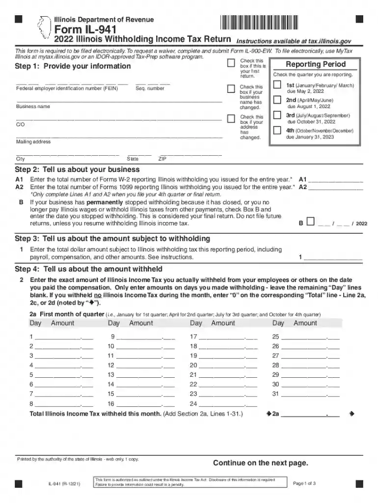 illinois income tax Preview on Page 1