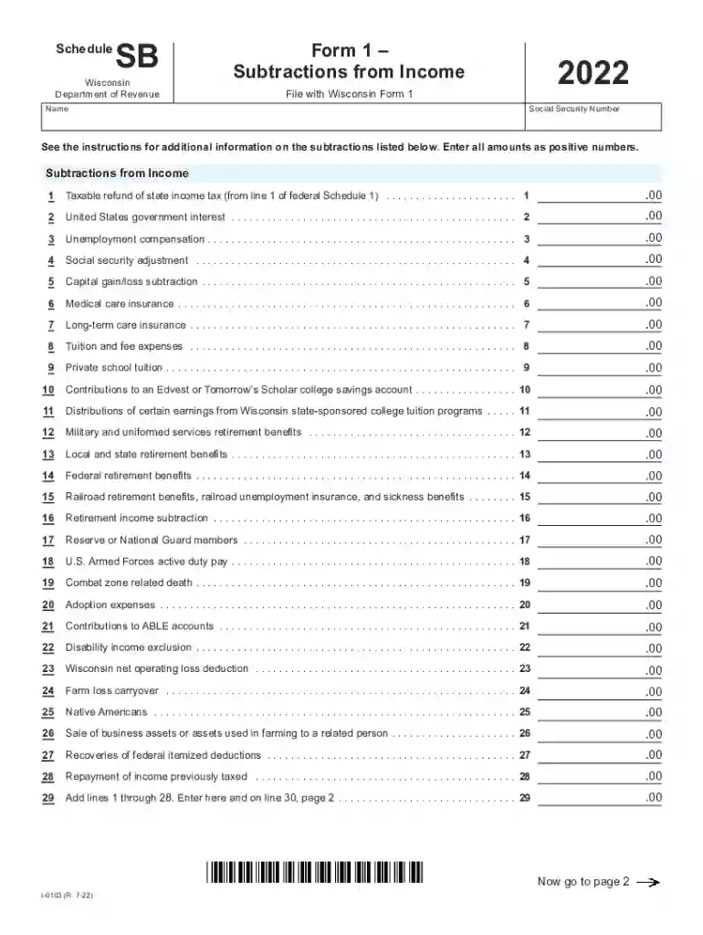 wisconsin sb form Preview on Page 1