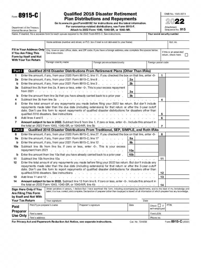 form 8915 f Preview on Page 1