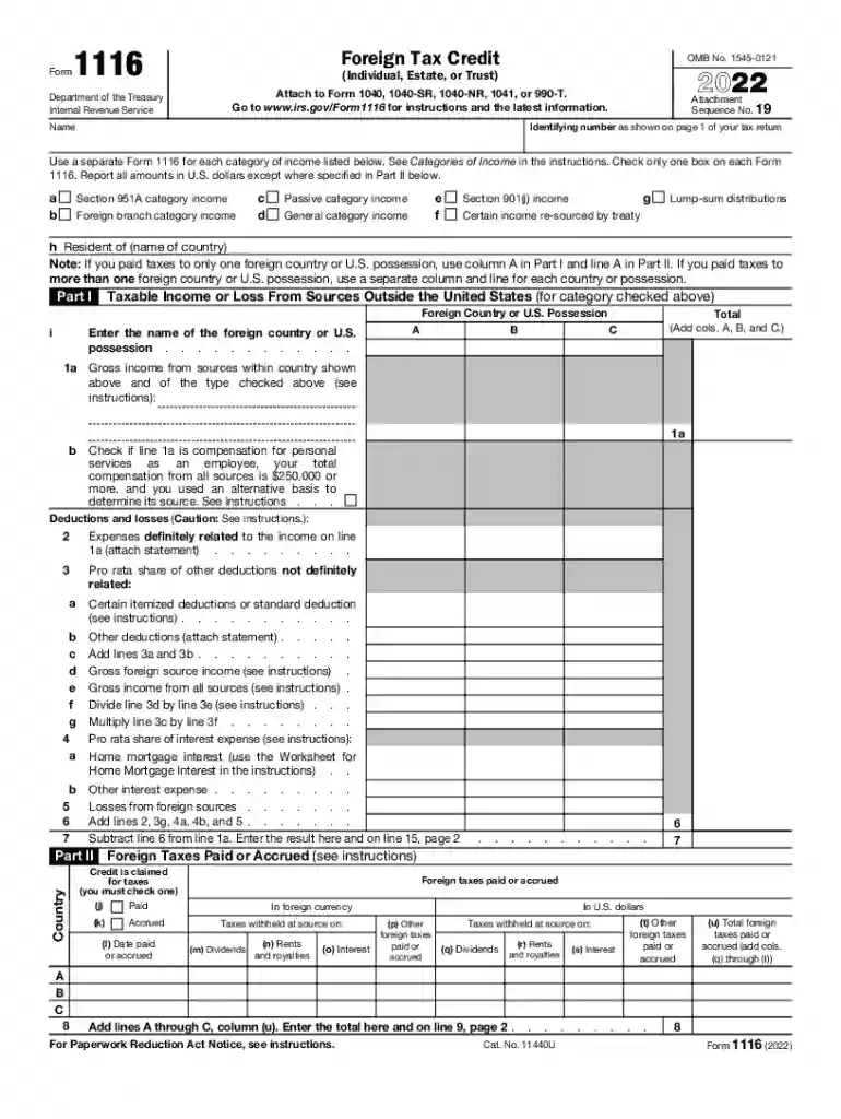 form 1116 turbotax Preview on Page 1