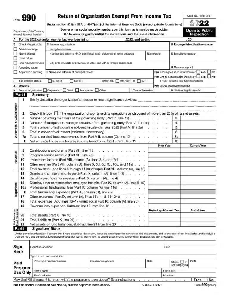 990 form 2022 Preview on Page 1