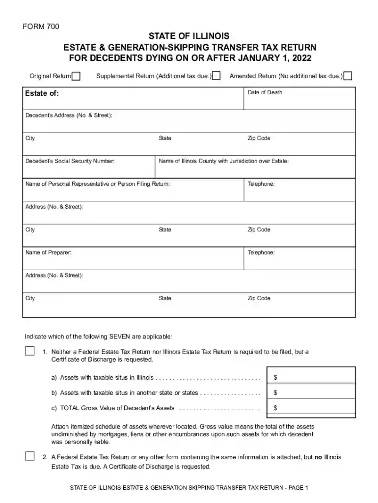 illinois estate tax Preview on Page 1