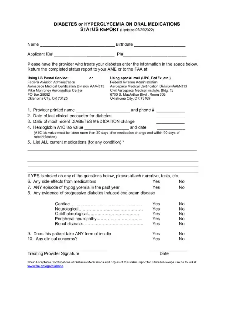 faa diabetes status report Preview on Page 1