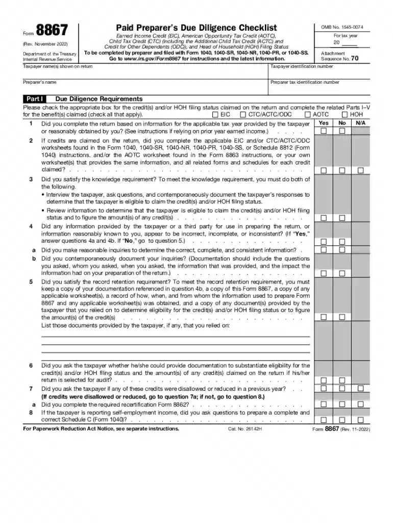 2022 form 8867 Preview on Page 1