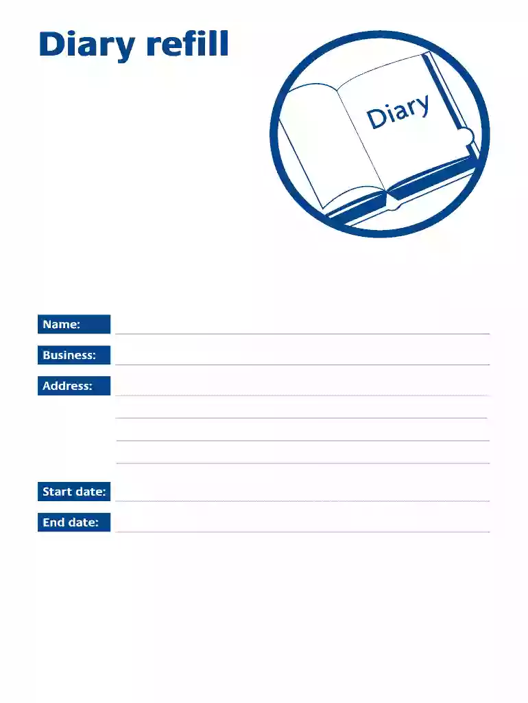 diary refill sfbb Preview on Page 1