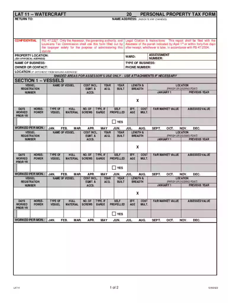 LA LAT11 2021-2022 - Fill out Tax Template Online - US Legal Forms Preview on Page 1