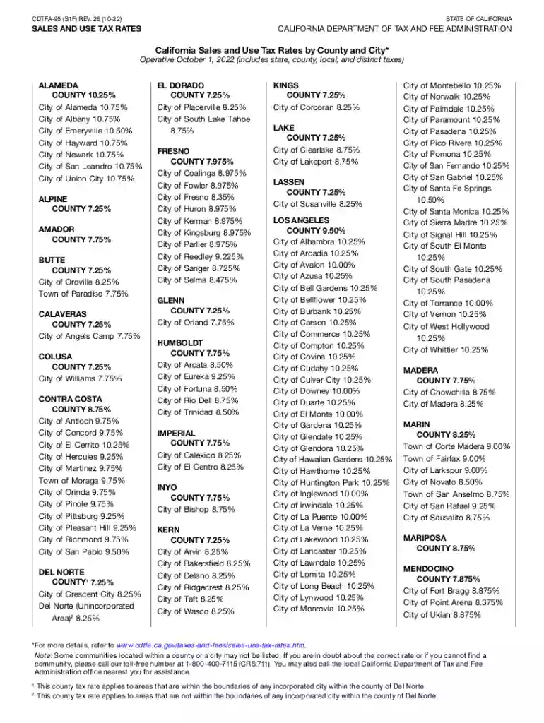 cdtfa 95 Preview on Page 1