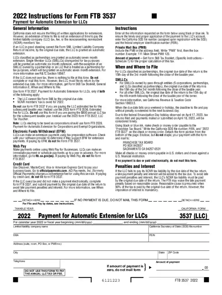 ca form 3537 Preview on Page 1