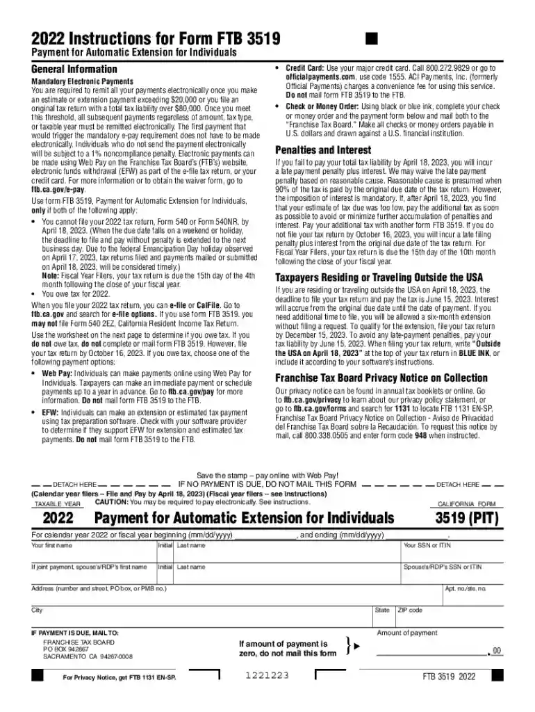 form 3519 Preview on Page 1