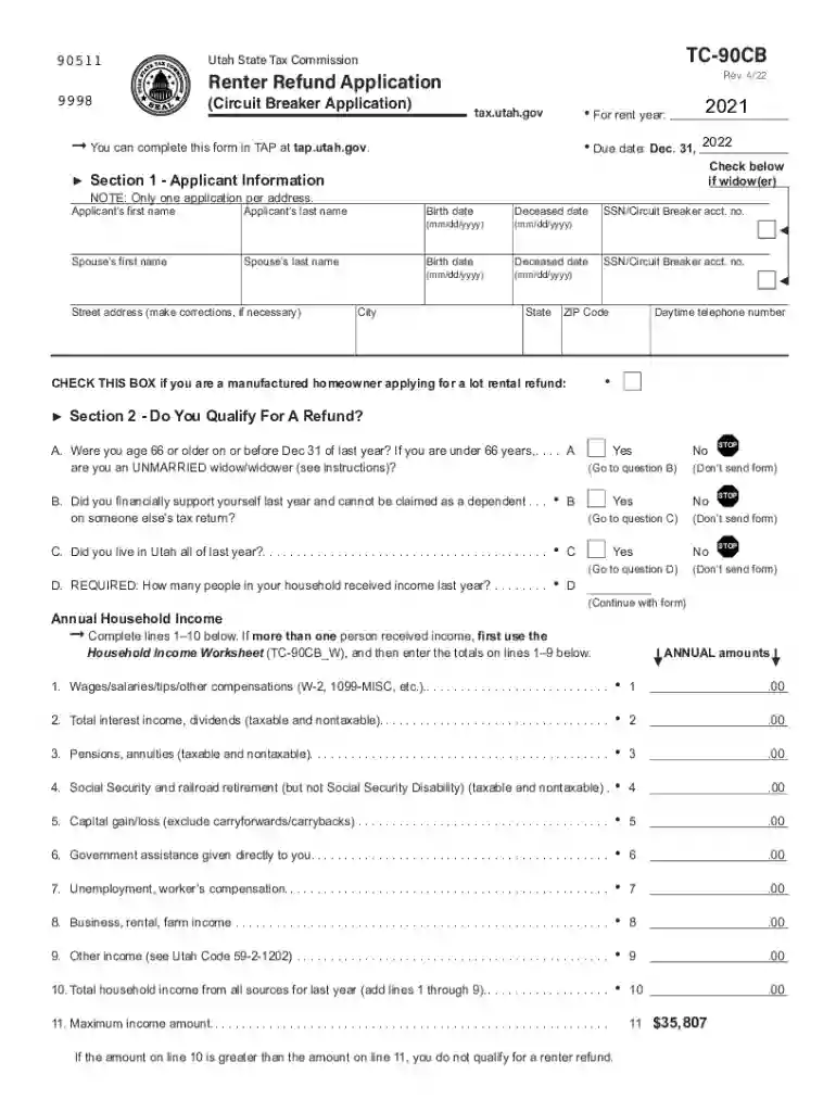 renter refund application Preview on Page 1