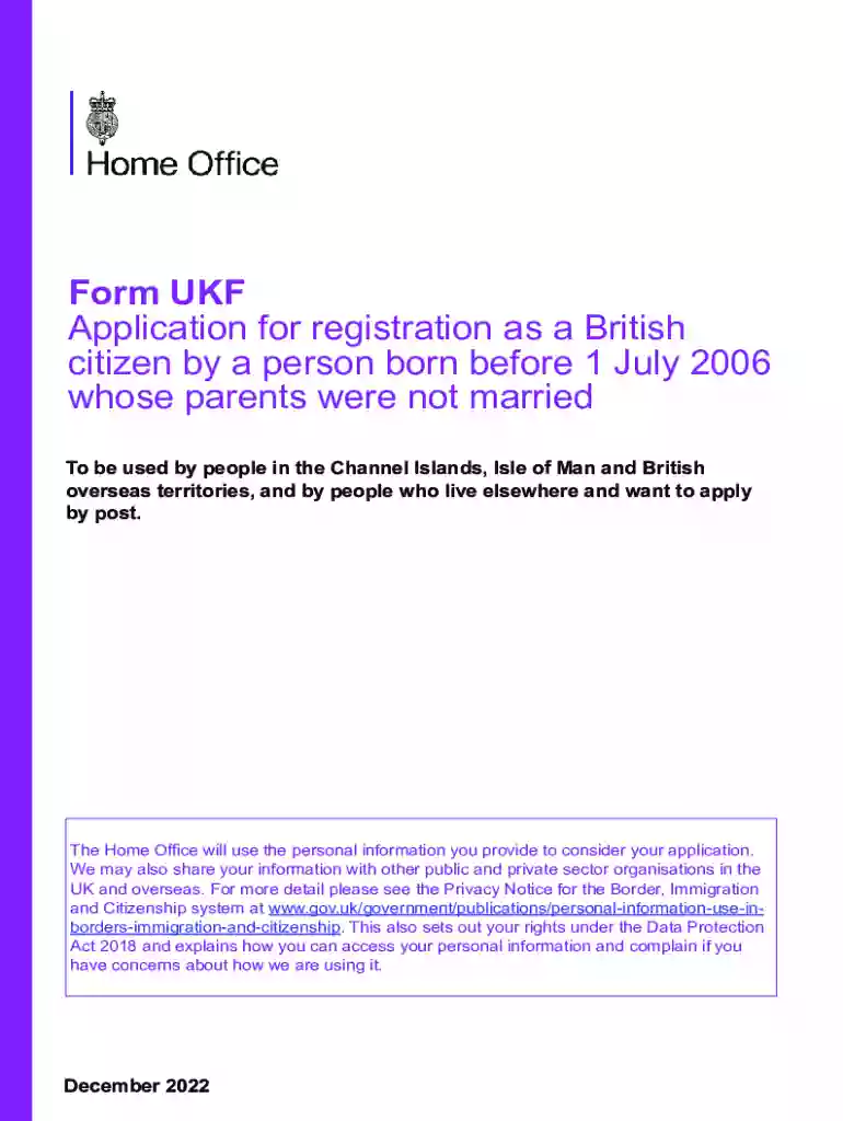 documents pubdocumentform-ukf-application-forForm UKF Application for registration as a British citi Preview on Page 1