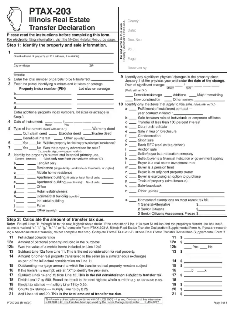 ptax form illinois blank Preview on Page 1