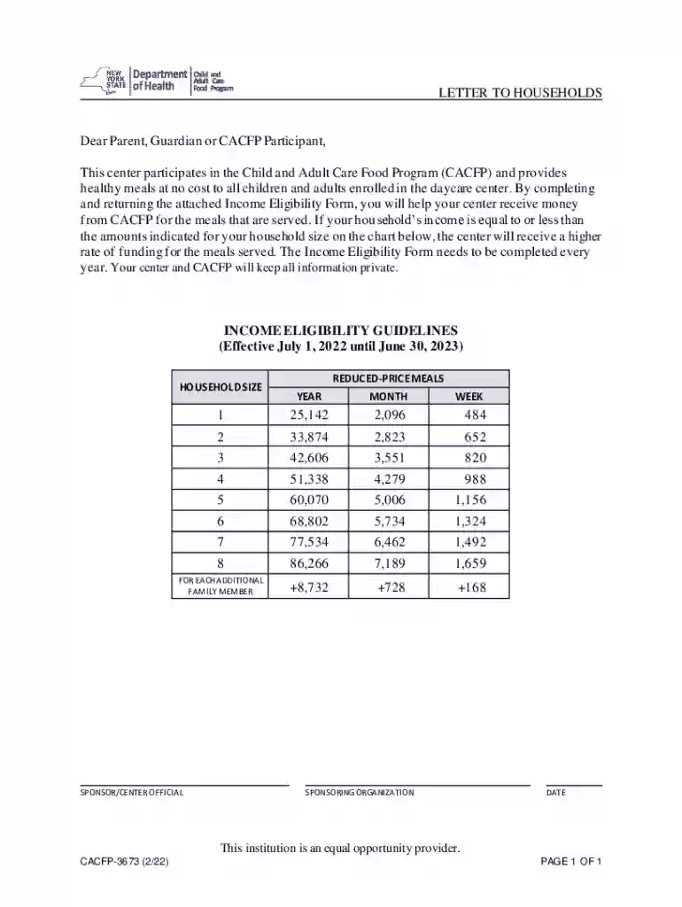 Letter to Parent/GuardianFood and Nutrition Service - USDA Preview on Page 1