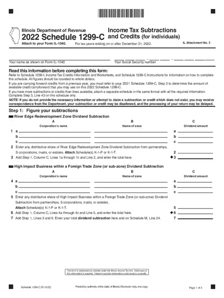 2022 schedule 1299 c Preview on Page 1