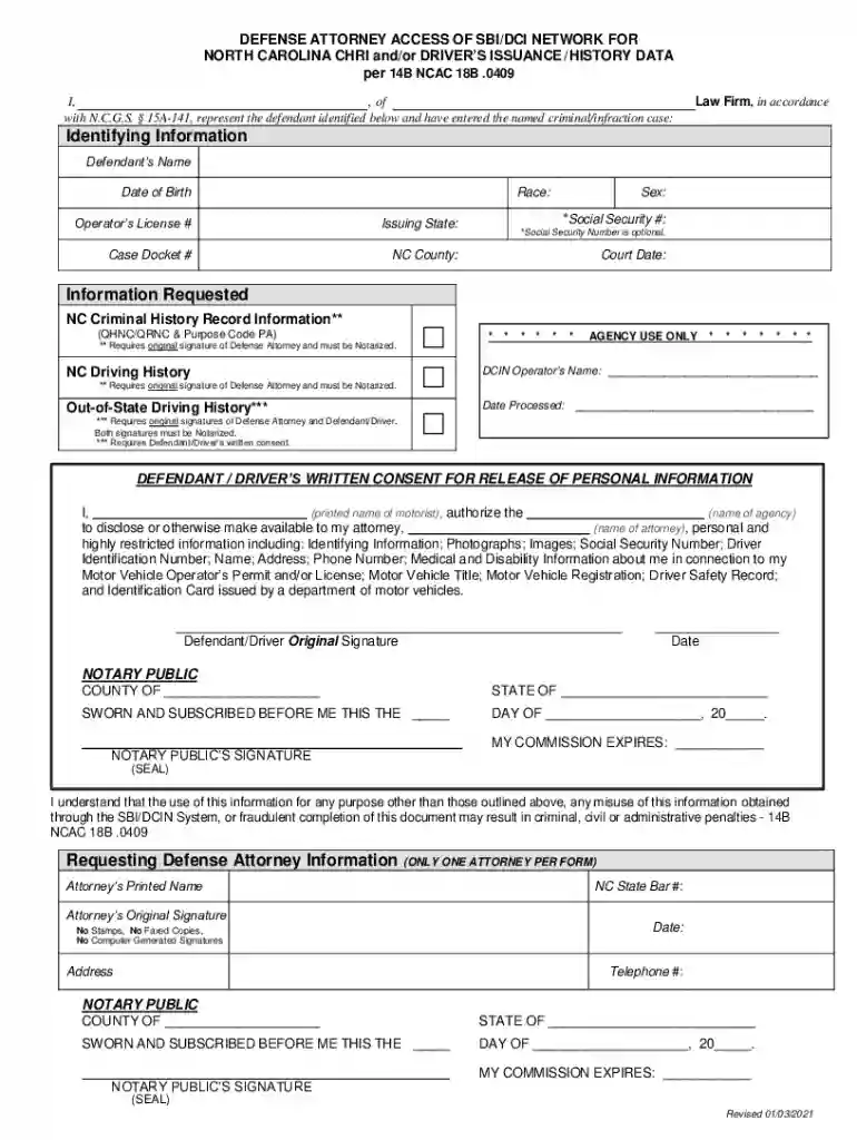 files.nc.govncdpsdivI, Law Firm with Identifying Information Information Requested Preview on Page 1