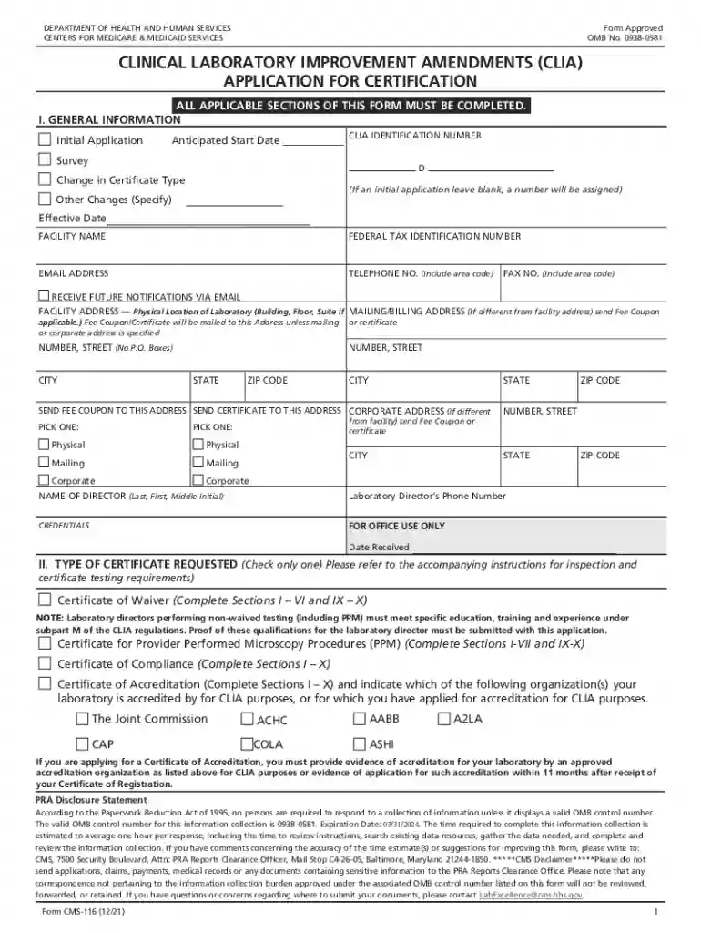 clia waiver renewal Preview on Page 1