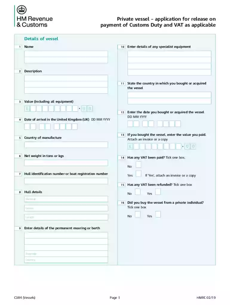 c384 form Preview on Page 1