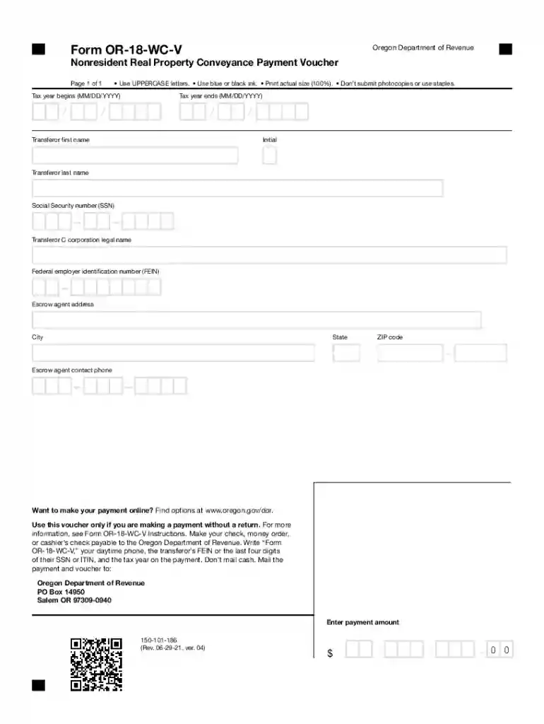 Oregon Form OR-WRAnnual Withholding Tax ... Preview on Page 1