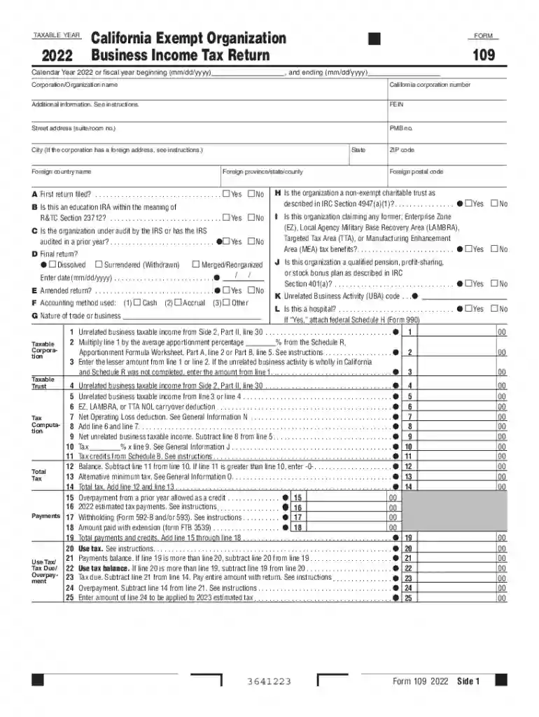 form 109 online Preview on Page 1