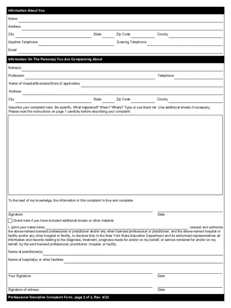 Forms on OP's Website - Office of the Professions Preview on Page 1
