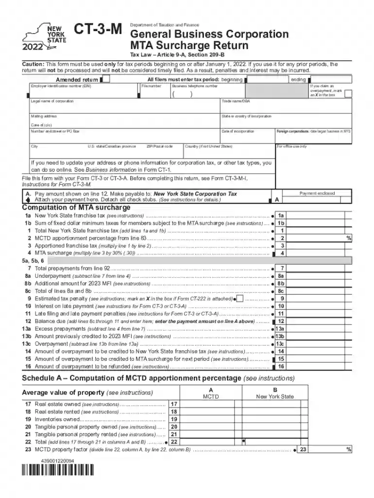 mta 3 form Preview on Page 1