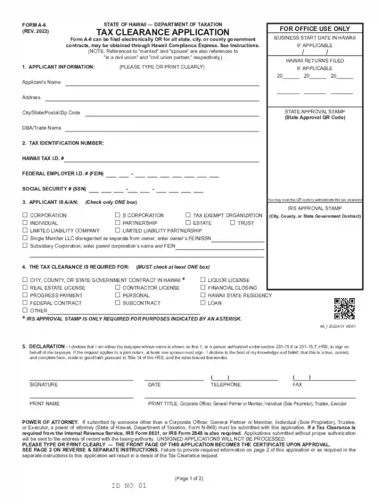 tax clearance sample Preview on Page 1