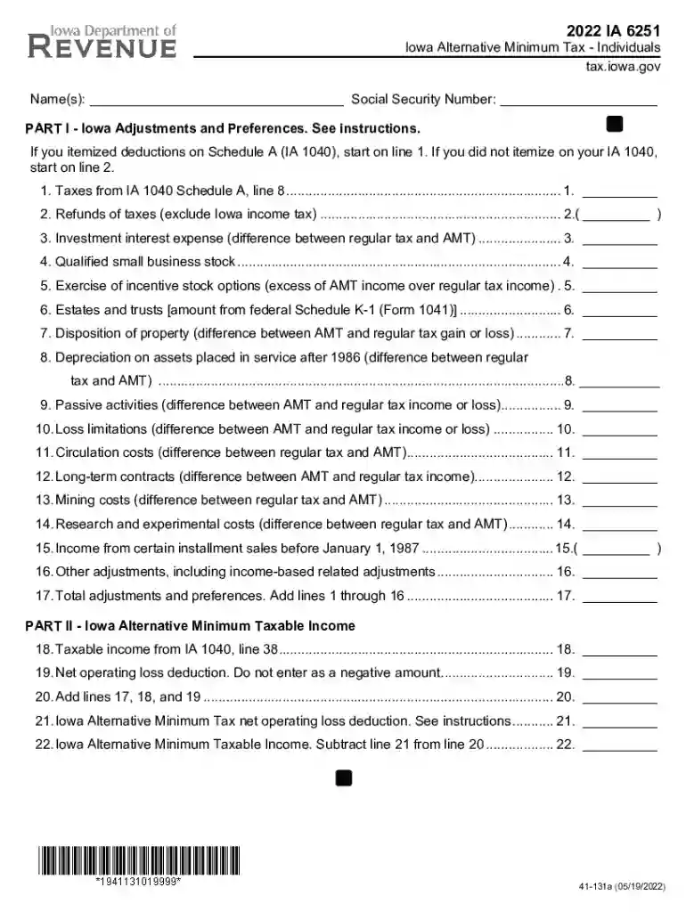 iowa minimum tax Preview on Page 1