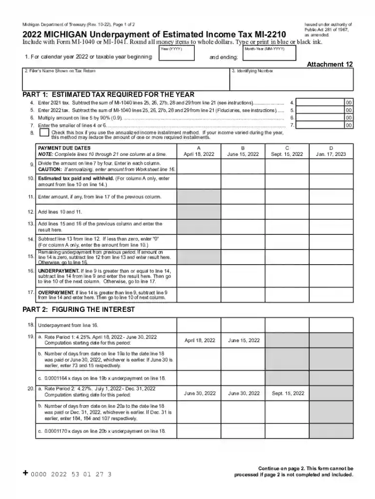 Income Subject to Tax Withholding; Estimated Payments Preview on Page 1